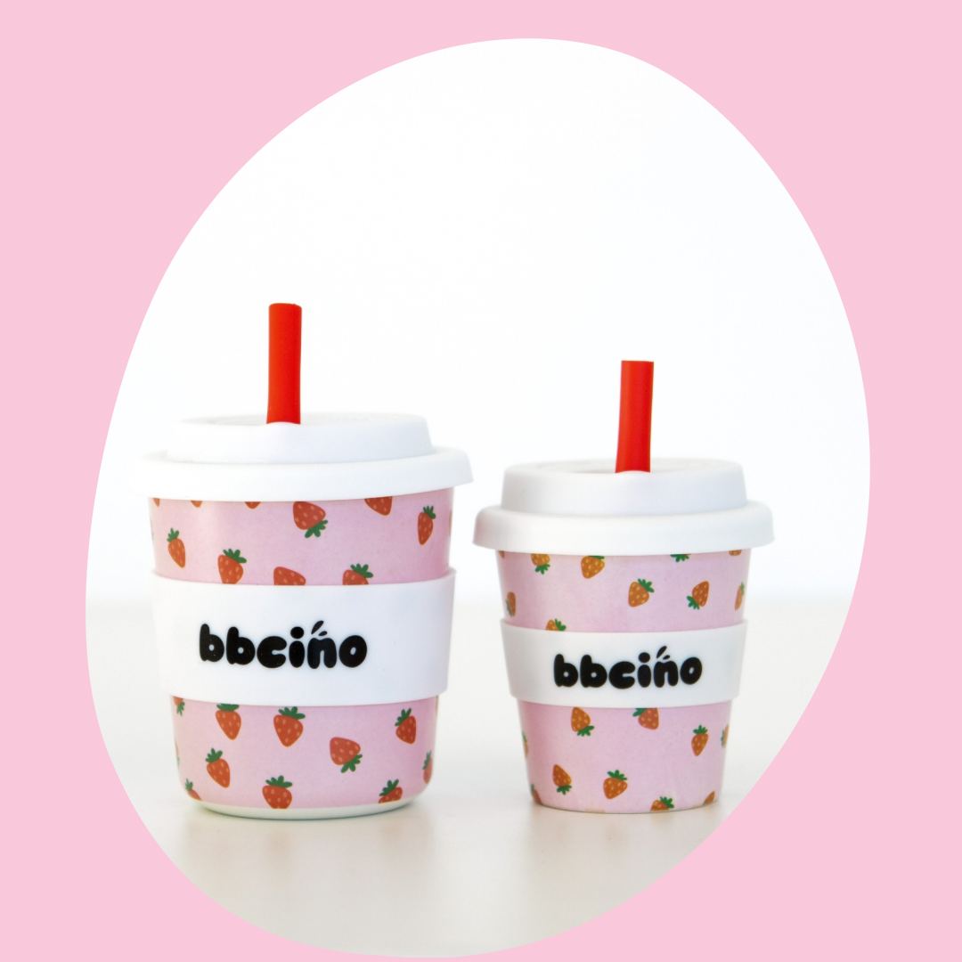 Reusable BambinoCino Bamboo Cup Berry BB 240ml