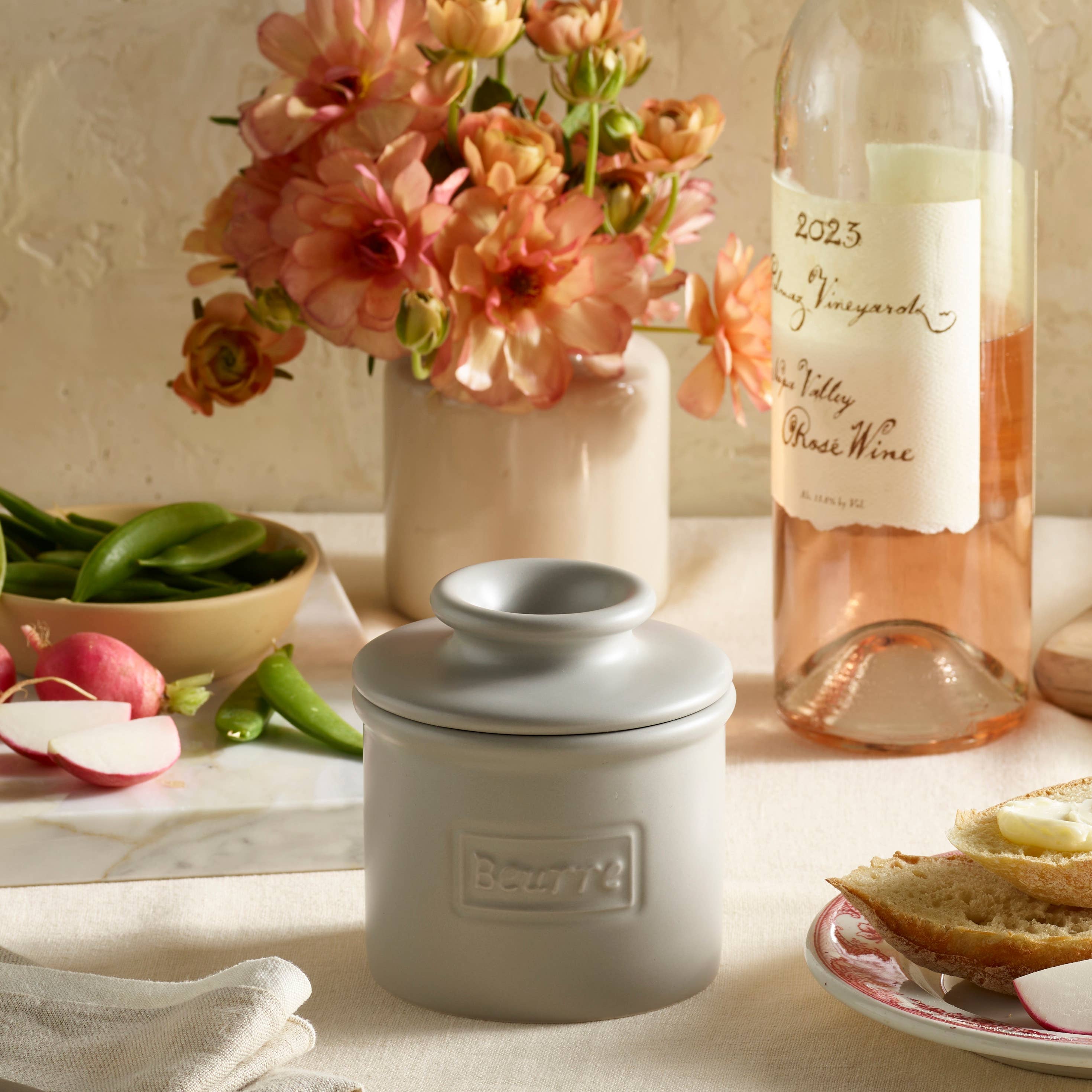 The Original Butter Bell® Crock Cafe Matte Stone