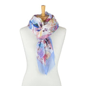 Purple Botanical Bloom Scarf