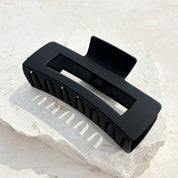Large Rectangular Matte Claw Clip Black