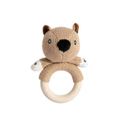 Teething Ring Rattle Wombat