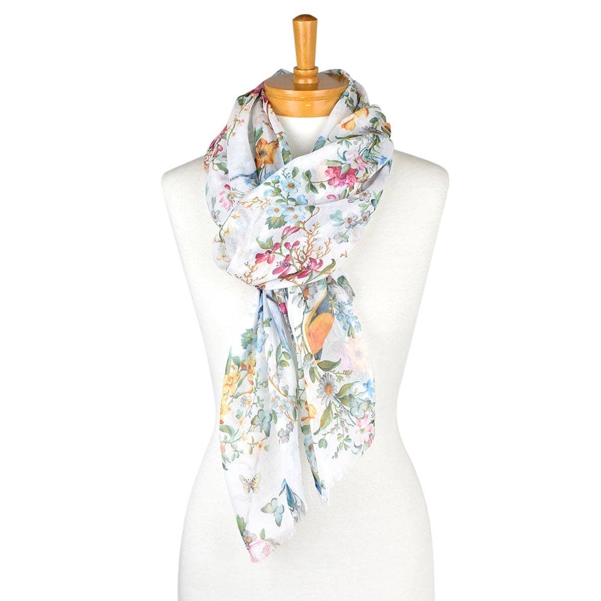 White Bird Garden Scarf