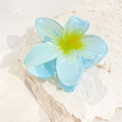 Aloha Flower Claw Clip Blue