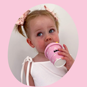 Reusable Babycino Bamboo Cup Daisy Baby in Pink 120ml