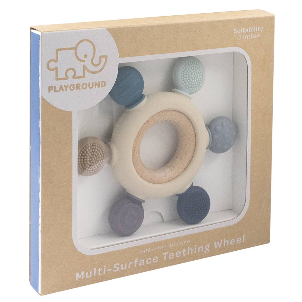 Multi-Surface Teething Wheel Blue