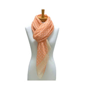 Apricot Little Paisley Monogram Scarf