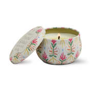 Tulip Printed Tin Candle Bronzed Gardenia 2oz