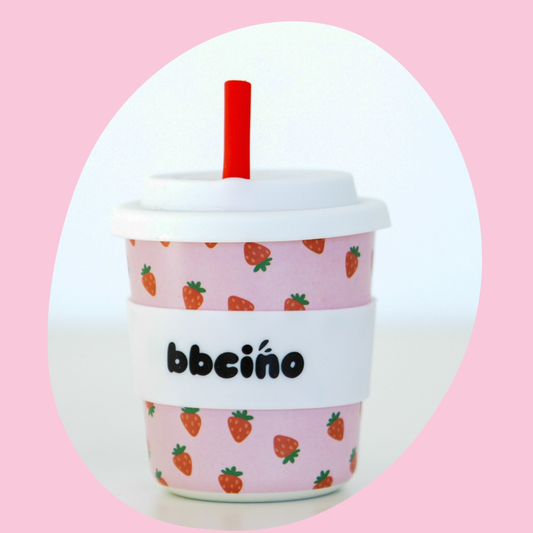 Reusable BambinoCino Bamboo Cup Berry BB 240ml