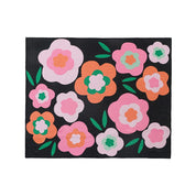 Cotton Knit Throw Midnight Blooms