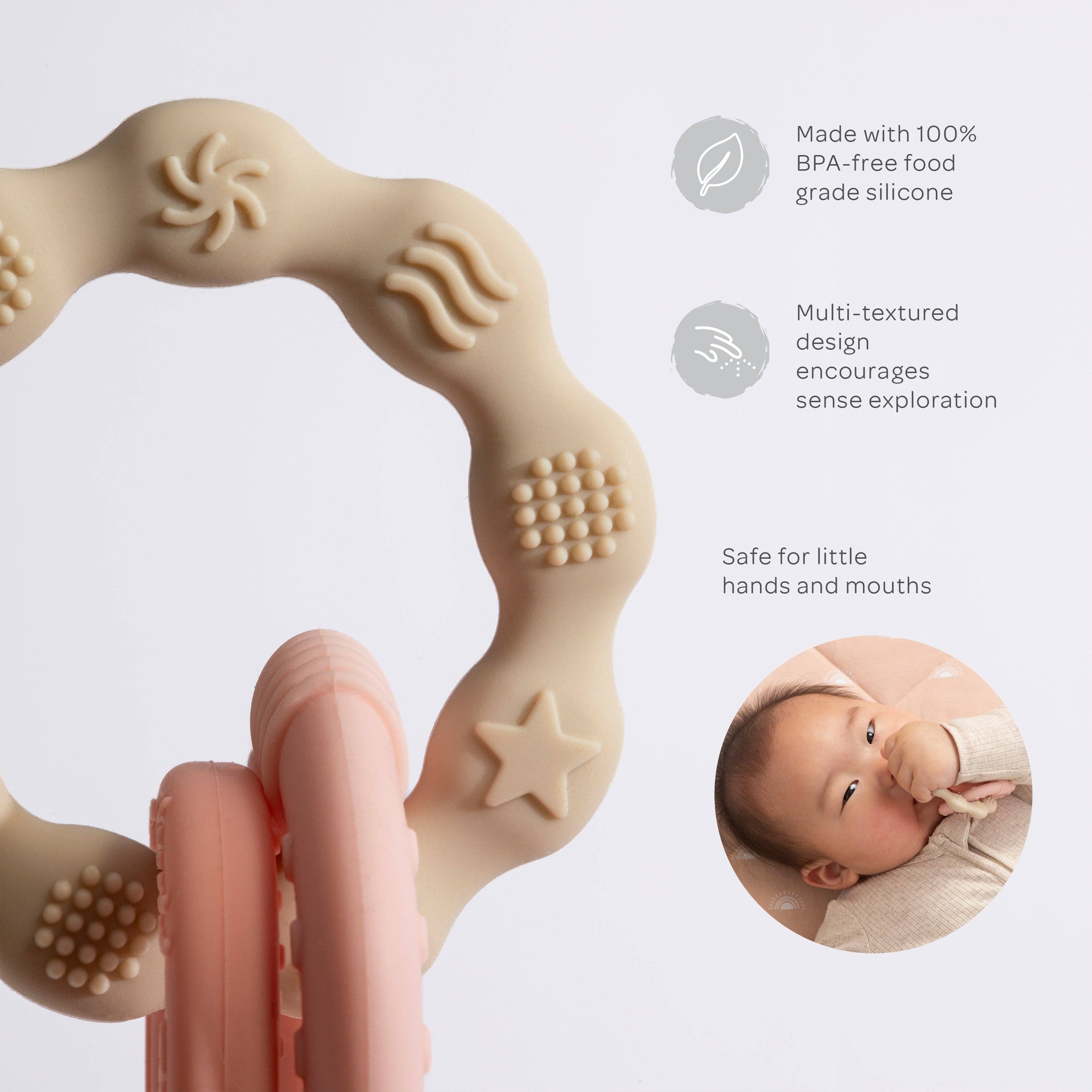 Silicone Bunny Teether Pink