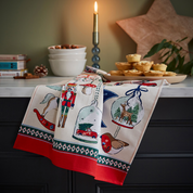 Christmas Ornaments Cotton Tea Towel