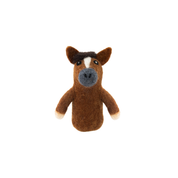 Felted Finger Puppet Dark Brown Horse