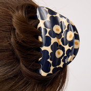 Large Floral Hair Claw Clip Brown