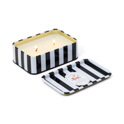 A Dopo 6.5oz Printed Tin Candle Black Cedar & Fig