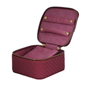 Herringbone Jewellery Cube Plum