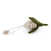 Pearl Hyacinth Felt Hanging Decoration White