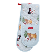 Double Oven Glove Christmas On The Farm