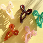 Bow Claw Clip Brown