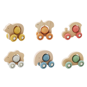 EcoSpin Animal with Silicone Wheel Orange Squirrel