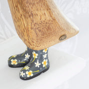 Floral Hat & Boots Duckling Red