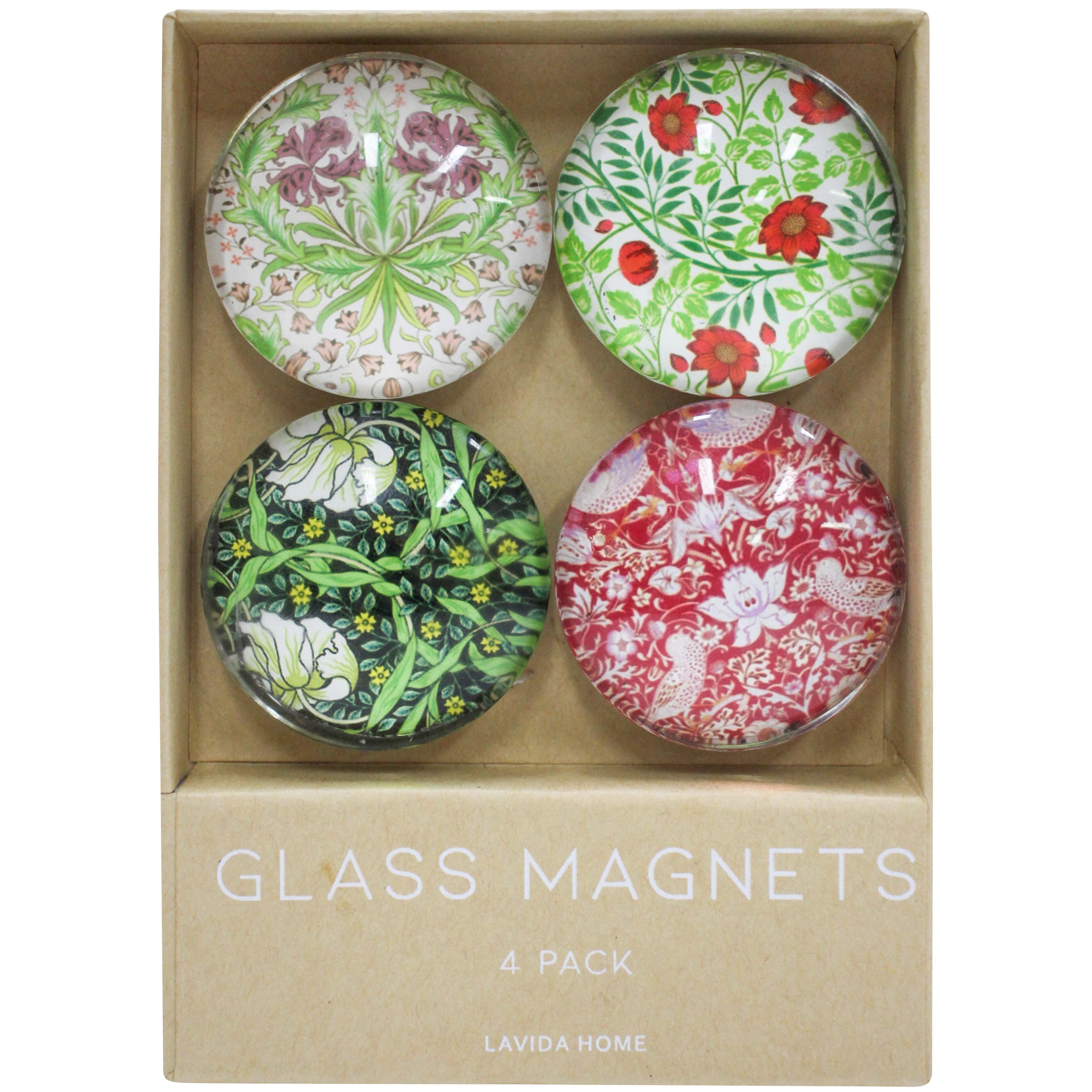 Glass Magnets Set William Morris