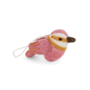 Spinus Bird Felt Hanging Decoration Rose