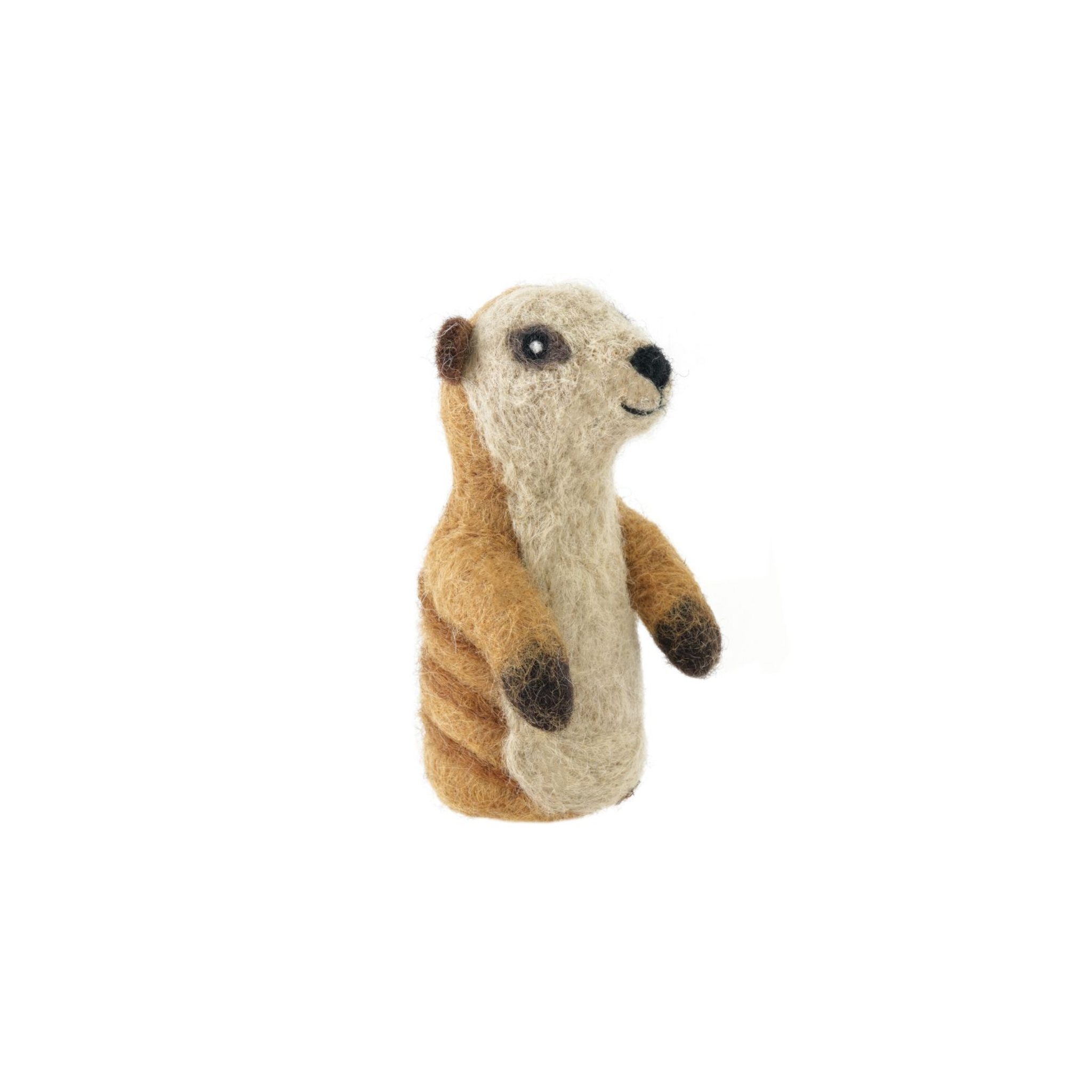 Handmade Felted Finger Puppet Meerkat