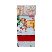 3 Pack Of Tea Towels Christmas On The Farm