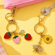Sunflower & Bee Keyring Yellow