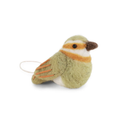 Spinus Bird Felt Hanging Decoration Light Green