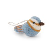 Spinus Bird Felt Hanging Decoration Blue