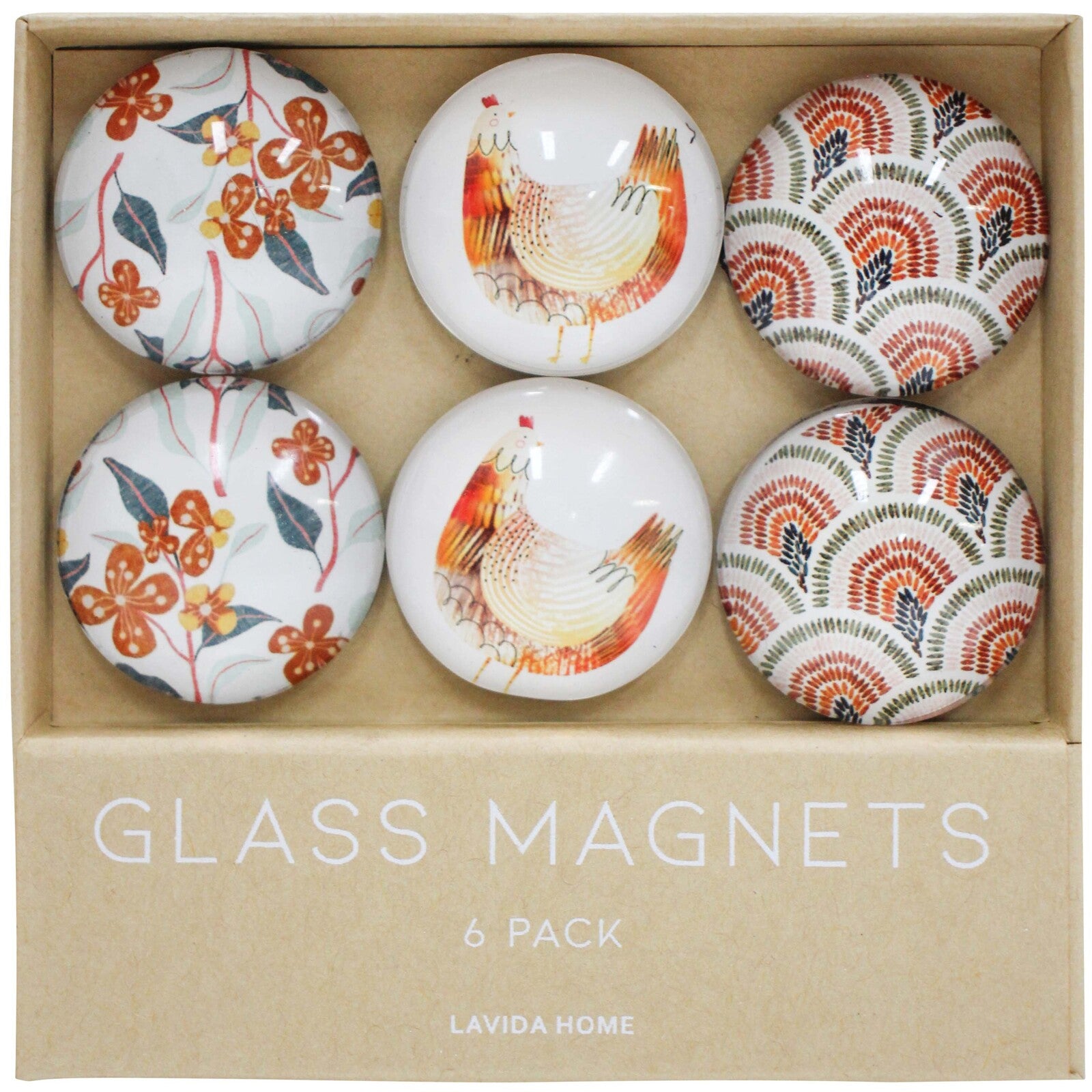 Glass Magnets Set Earthen