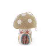 Spring Mushroom House Felt Hanging Decoration Small