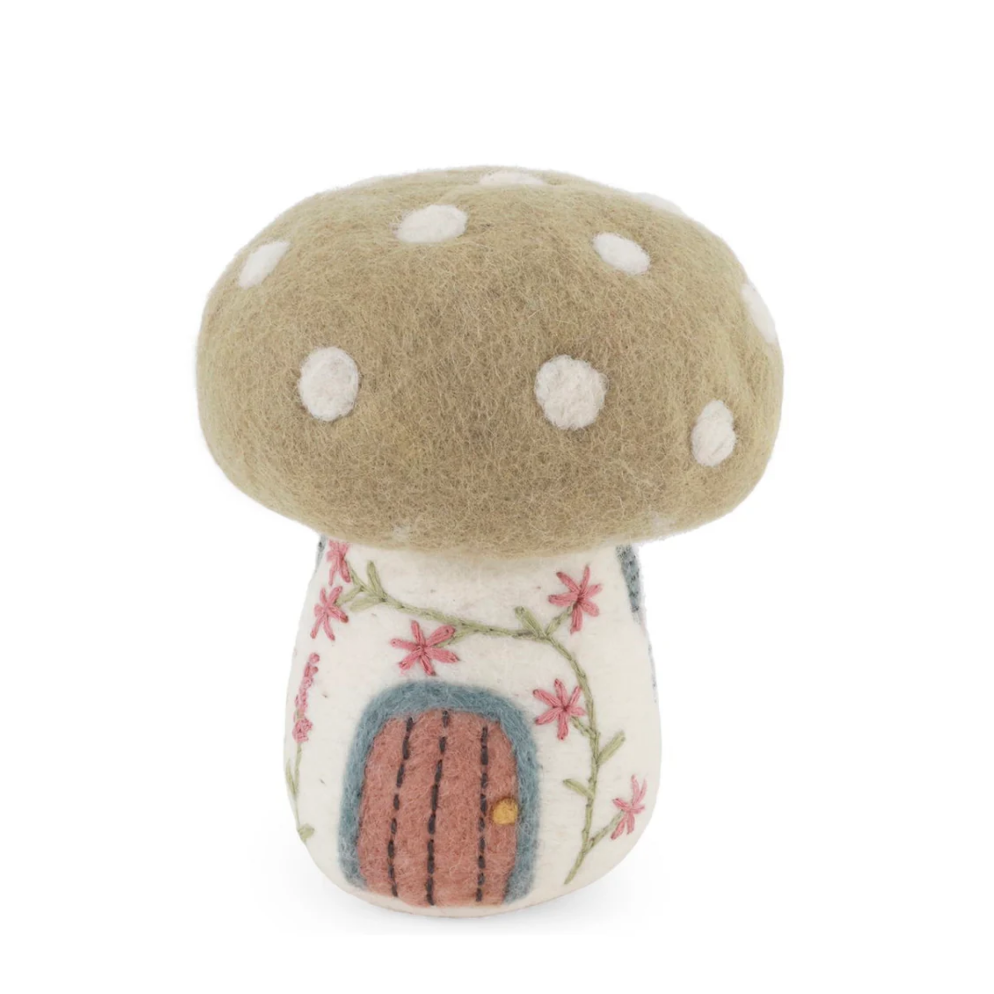 Spring Mushroom House Felt Decoration Large
