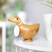 Natural Wooden Ducky Facing Forward