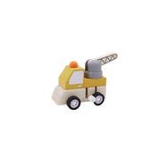 Wooden Wind Up Construction Vehicle Crane Truck