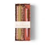 Pen & Pouch Set Pink Vintage Floral