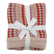 Confetti Stripe Baby Blanket Pink