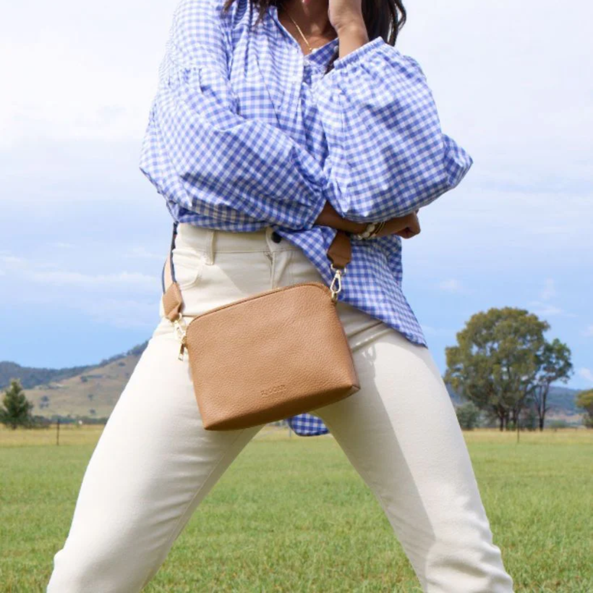 Hudson Cross Body Bag Tan