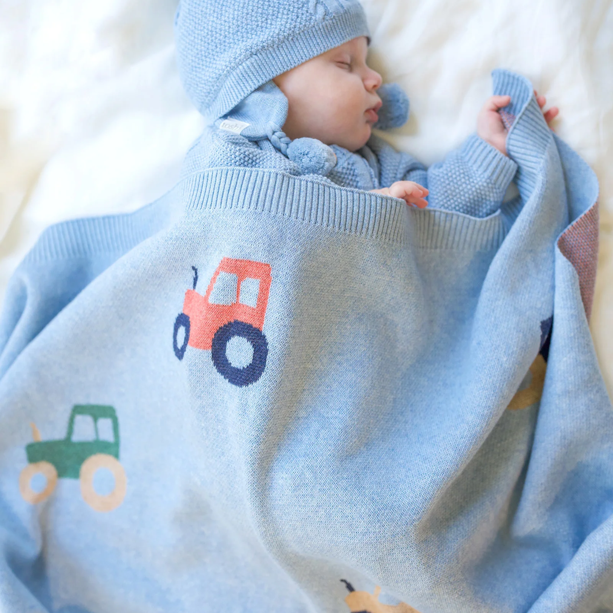 Organic Blanket Mystical Tiny Tractors