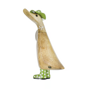 Spotty Hat & Boots Duckling Green