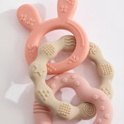 Silicone Bunny Teether Pink