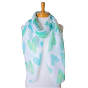 Green Hearts Scarf