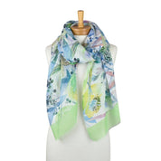 Green Botanical Bloom Scarf