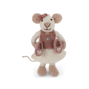 Ballerina Mouse Felt Hanging Decoration Small