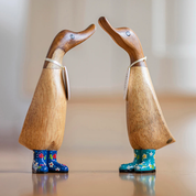 Floral Boots Duckling Teal