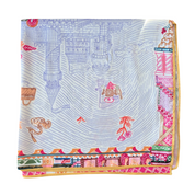 Castle Print Satin Scarf