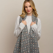 Dark Grey Mini Heart Scarf
