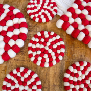Set Of 4 Eco Coasters Candy Cane