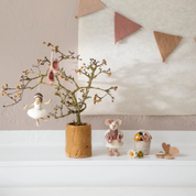 Miniature Flowers in Basket Felt Decoration